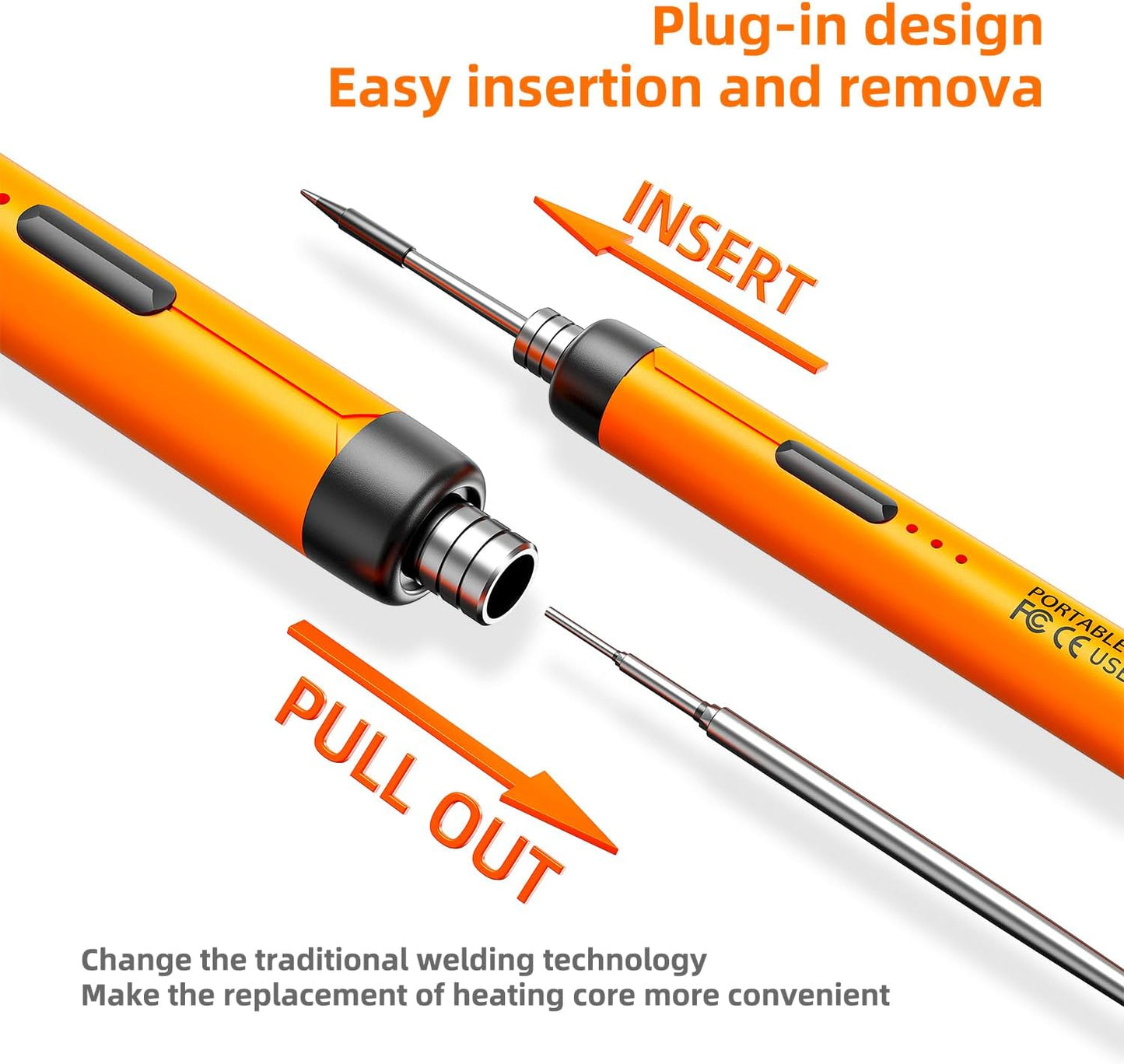Micro-USB Soldering Iron Kit,with Battery 5v and  ....